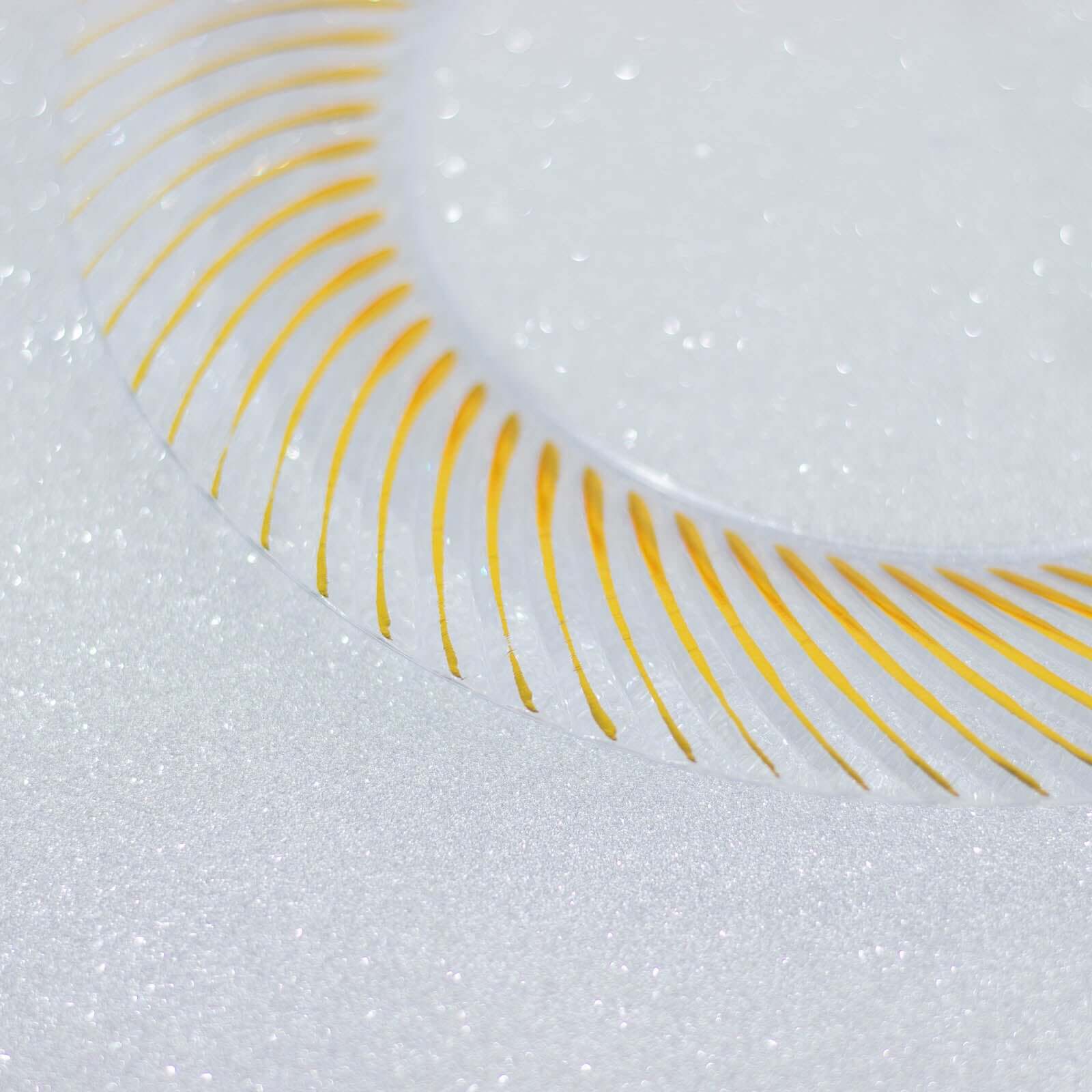 10-Pack Plastic 7" Round Dessert Plates in Clear with Gold Swirl Rim - Image 15