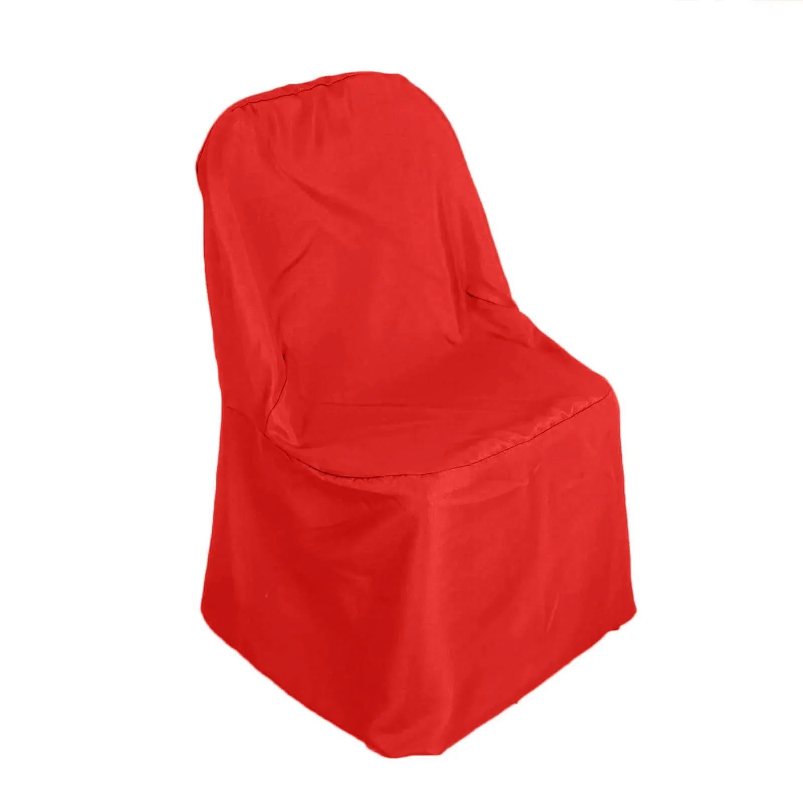 10 Pack Polyester Chair Covers for Folding Chairs Red - Wrinkle-Free Stain-Resistant Slip-On Slipcovers - Image 9