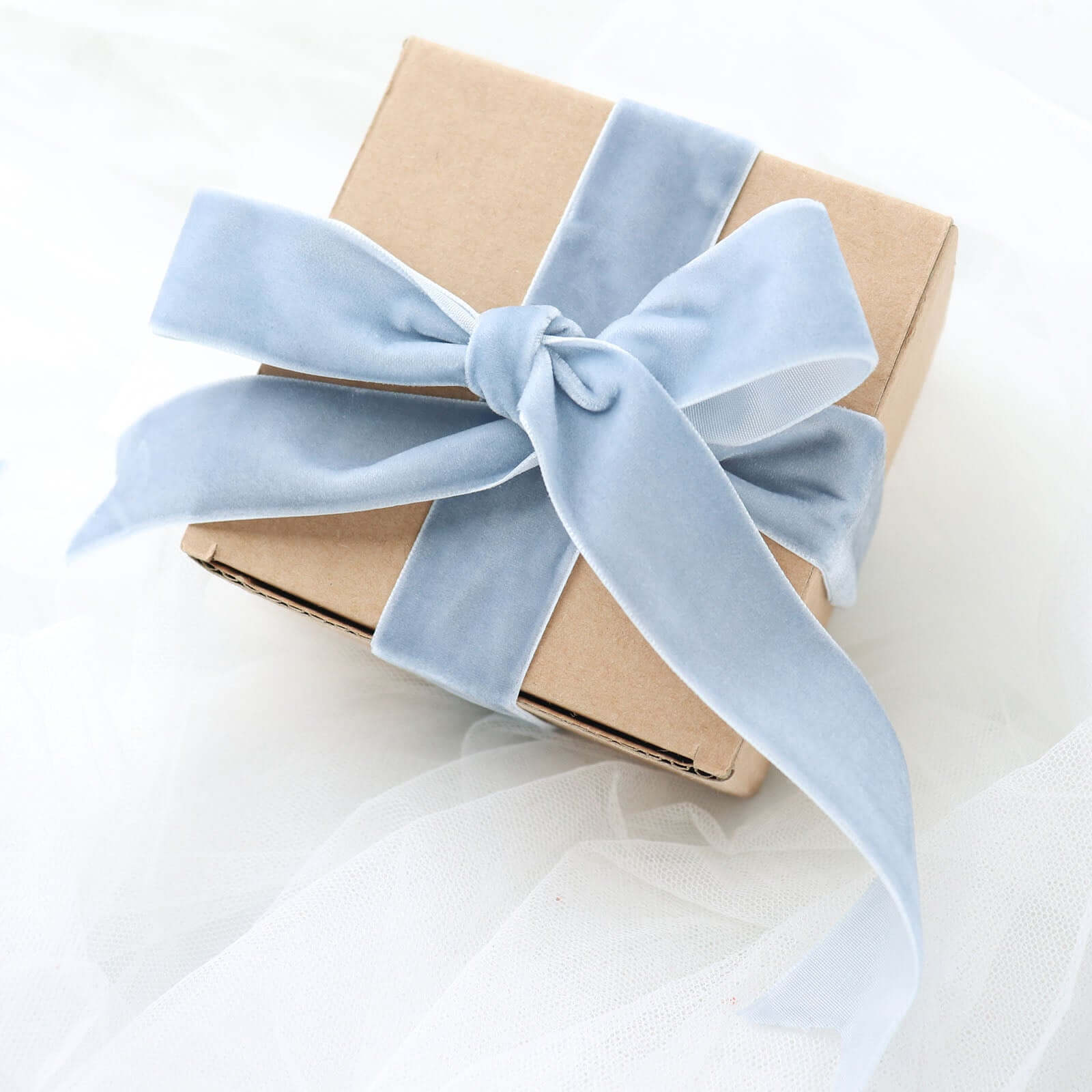 10 Yards Dusty Blue 1" Velvet Single Faced Ribbon Spool, DIY Craft Supplies, Velvet and Nylon Ribbon Roll - Image 7