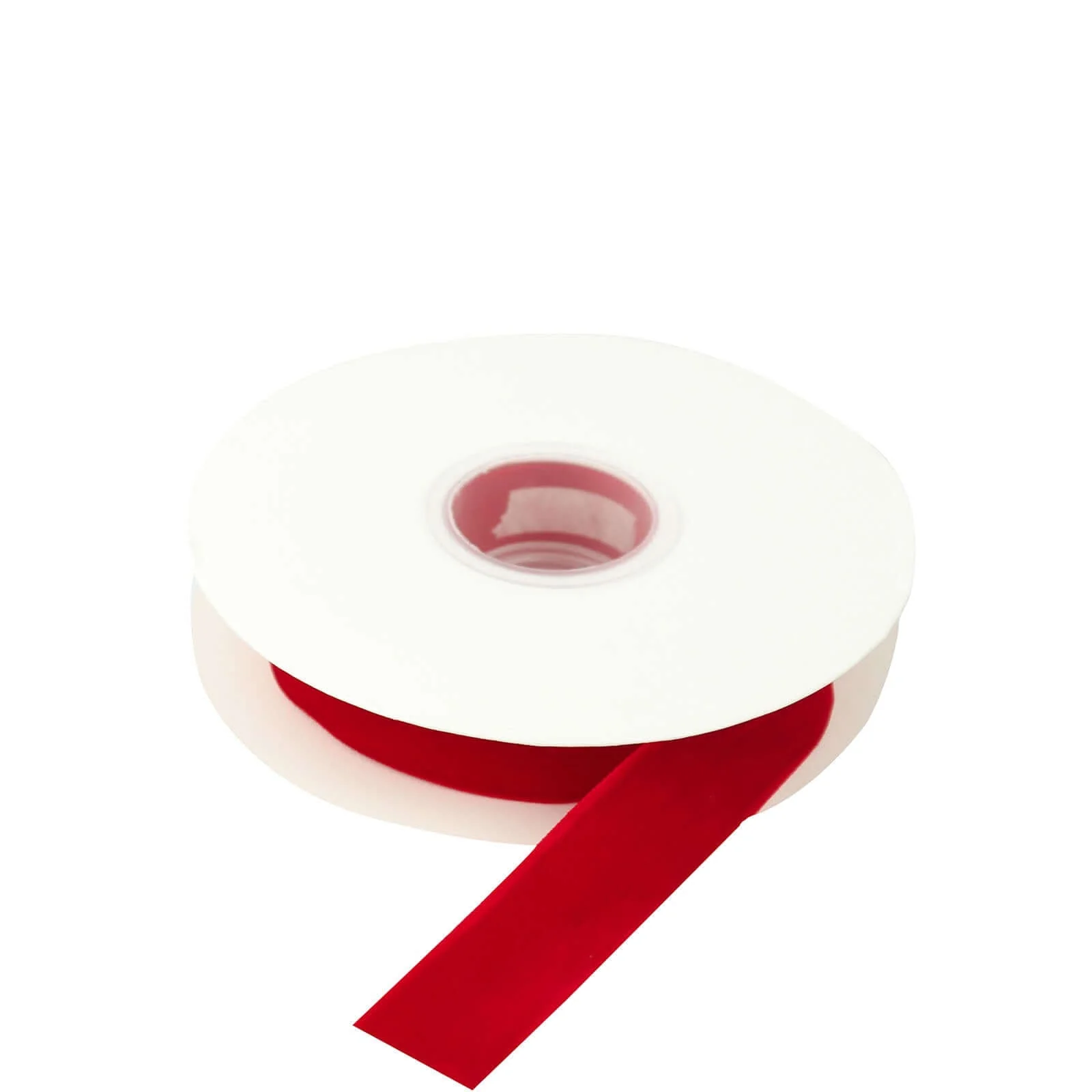 10 Yards Red 1" Velvet Single Faced Ribbon Spool, DIY Craft Supplies, Velvet and Nylon Ribbon Roll - Image 7