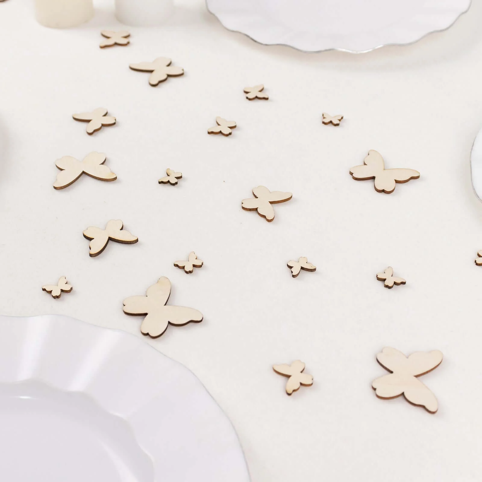 100-Pack Wood Butterfly Confetti DIY Craft Wood Slices, Smooth and Versatile for Arts & Crafts - Image 2