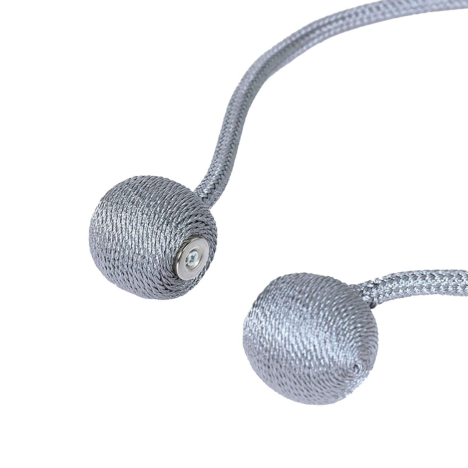2 Pack Silver Magnetic Curtain Tie Backs For Window Drapes and Backdrop Panels - Image 9