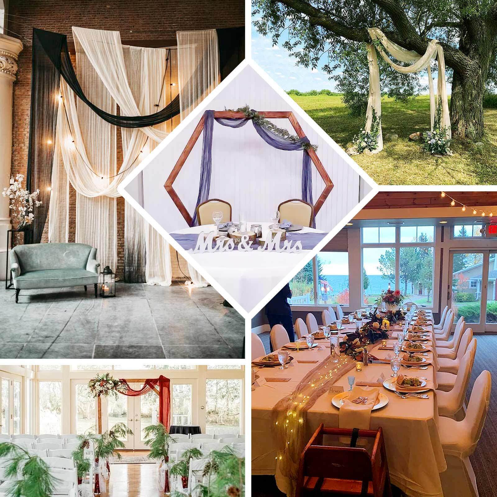 20ft Hunter Emerald Green Gauze Cheesecloth Fabric Wedding Arch Drapery, Window Scarf Valance, Boho Decor Arbor Curtain Panel - Image 4