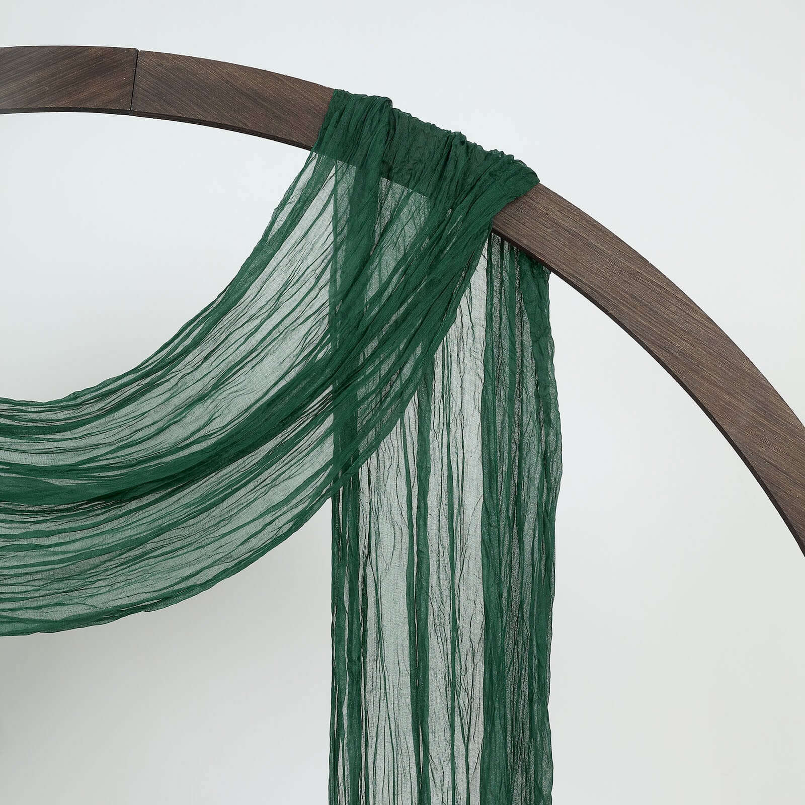 20ft Hunter Emerald Green Gauze Cheesecloth Fabric Wedding Arch Drapery, Window Scarf Valance, Boho Decor Arbor Curtain Panel - Image 8