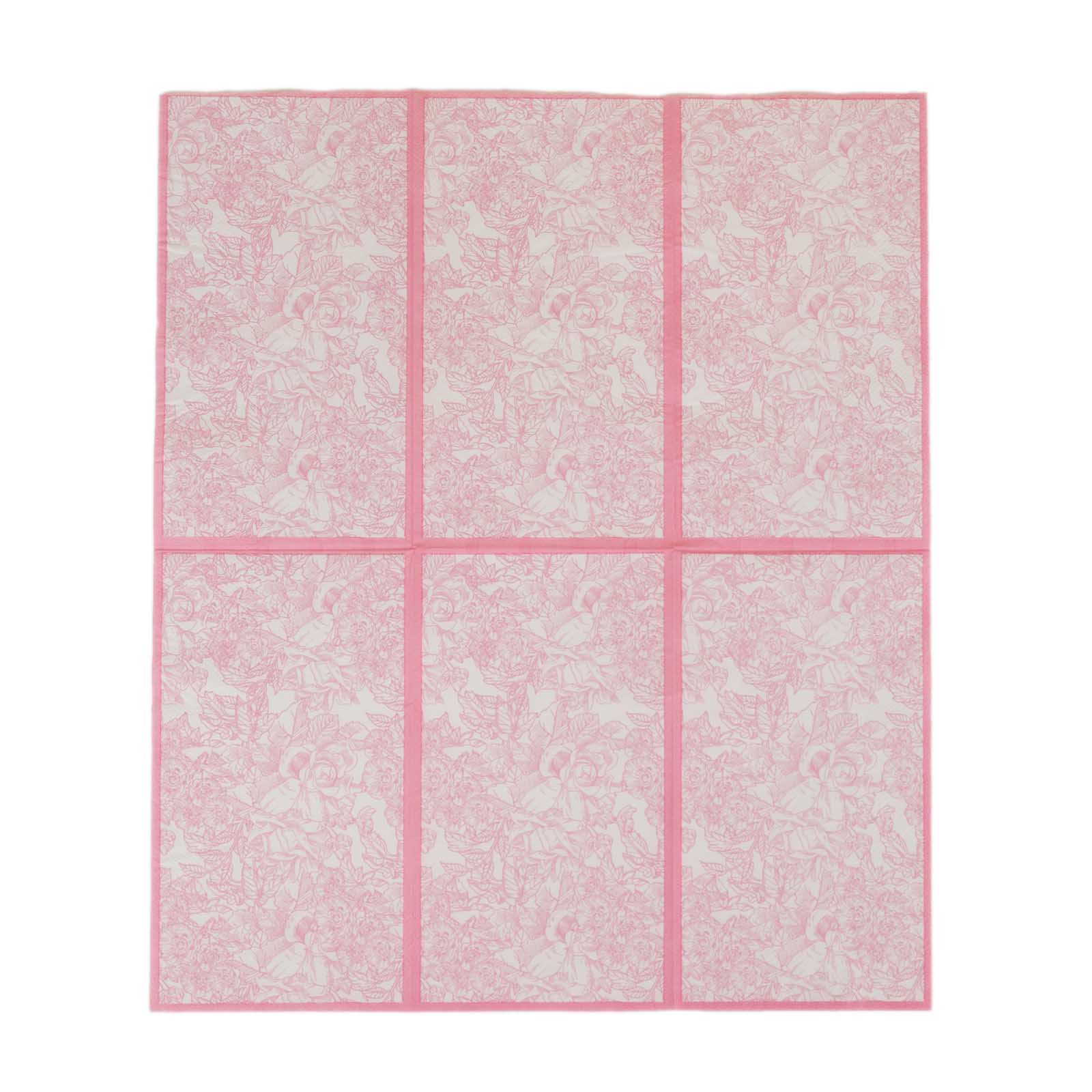 25-Pack Paper Dinner Napkins Pink with French Toile Pattern 2 Ply - Stylish Disposable Napkins for Events - Image 8