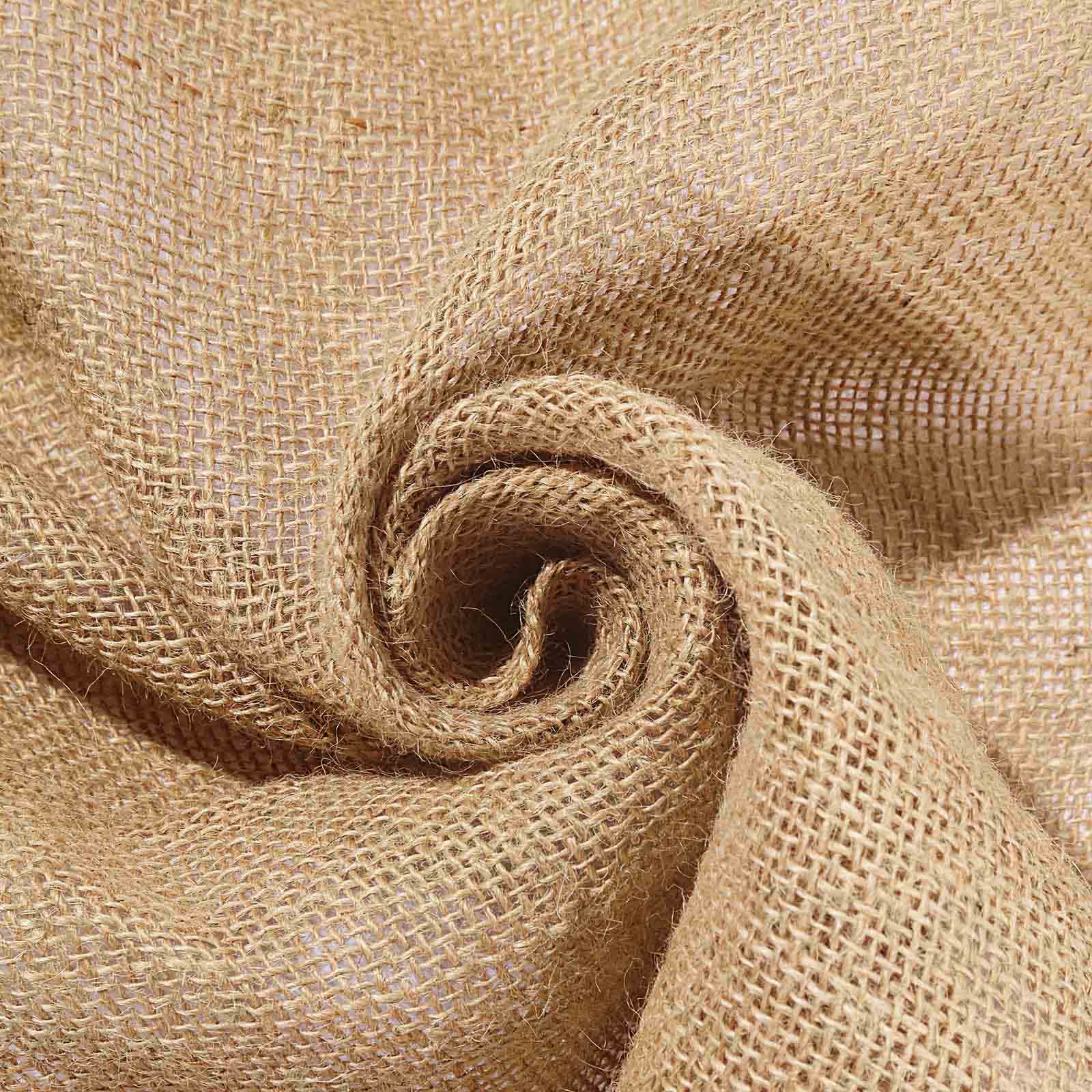 30ft Natural Jute Burlap Aisle Runner with White Floral Lace Borders - Image 8