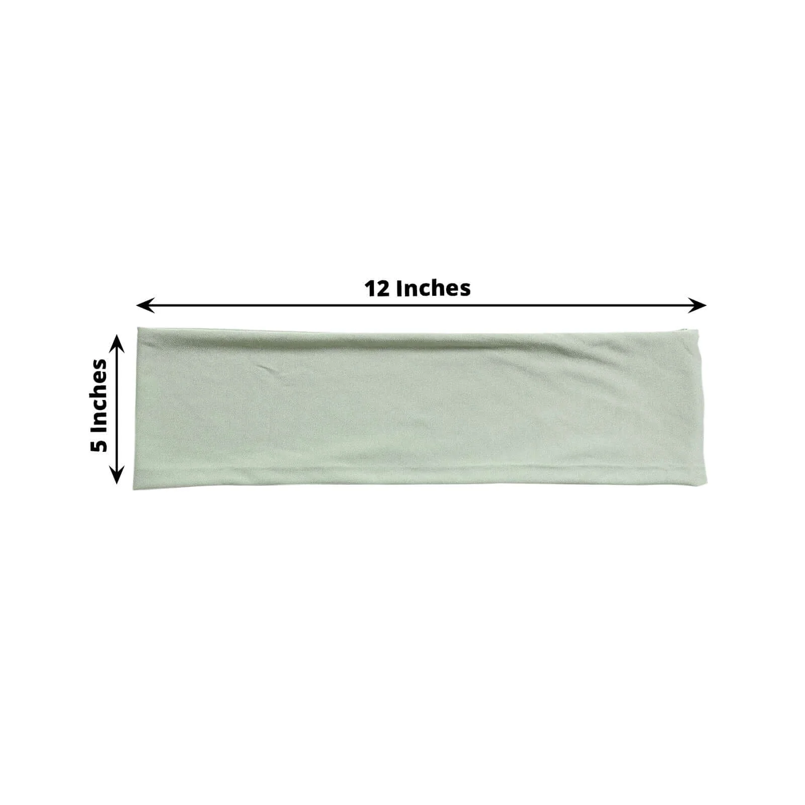 5 Pack Stretch Spandex Chair Sashes Sage Green - Fitted Finish Two Ply Heavy Duty Chair Bands 5"x12" - Image 3
