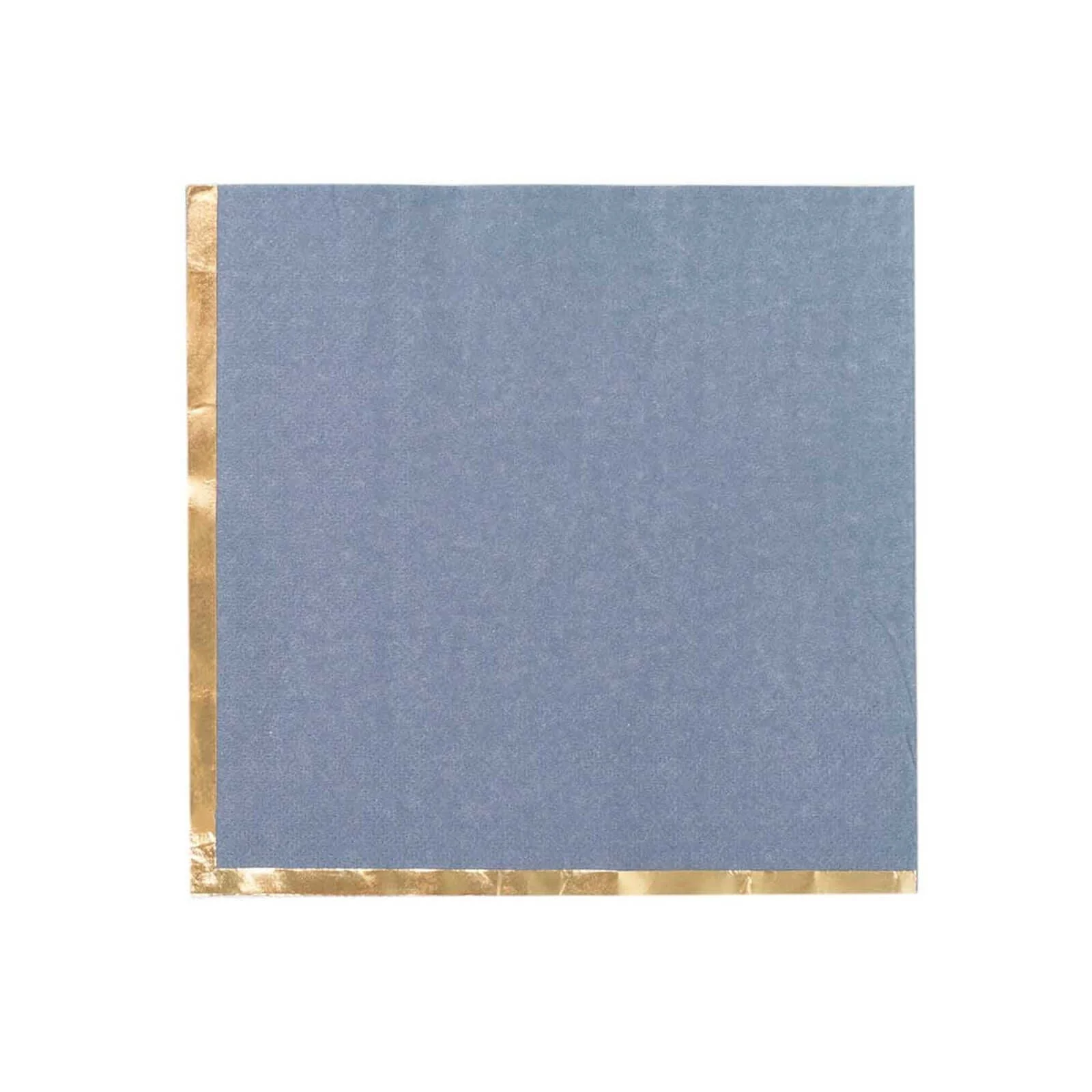 50-Pack Paper Beverage Napkins with Gold Foil Edge Dusty Blue - Disposable 2 Ply Cocktail Napkins for Events 6.5"x6.5" - Image 8