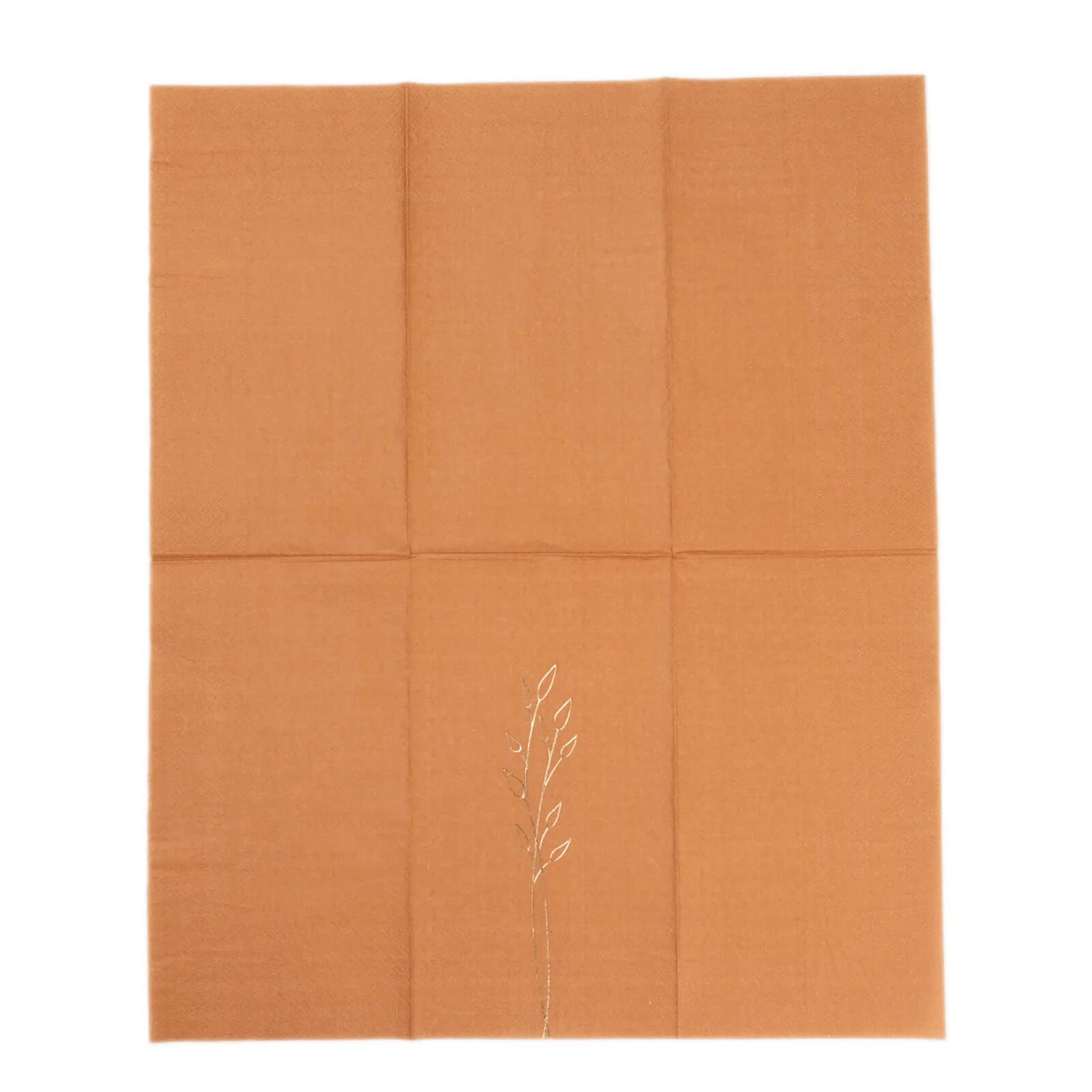 50-Pack Paper Dinner Napkins Terracotta (Rust) with Gold Embossed Leaf - Stylish 2-Ply Disposable Napkins for Weddings 18GSM - Image 6
