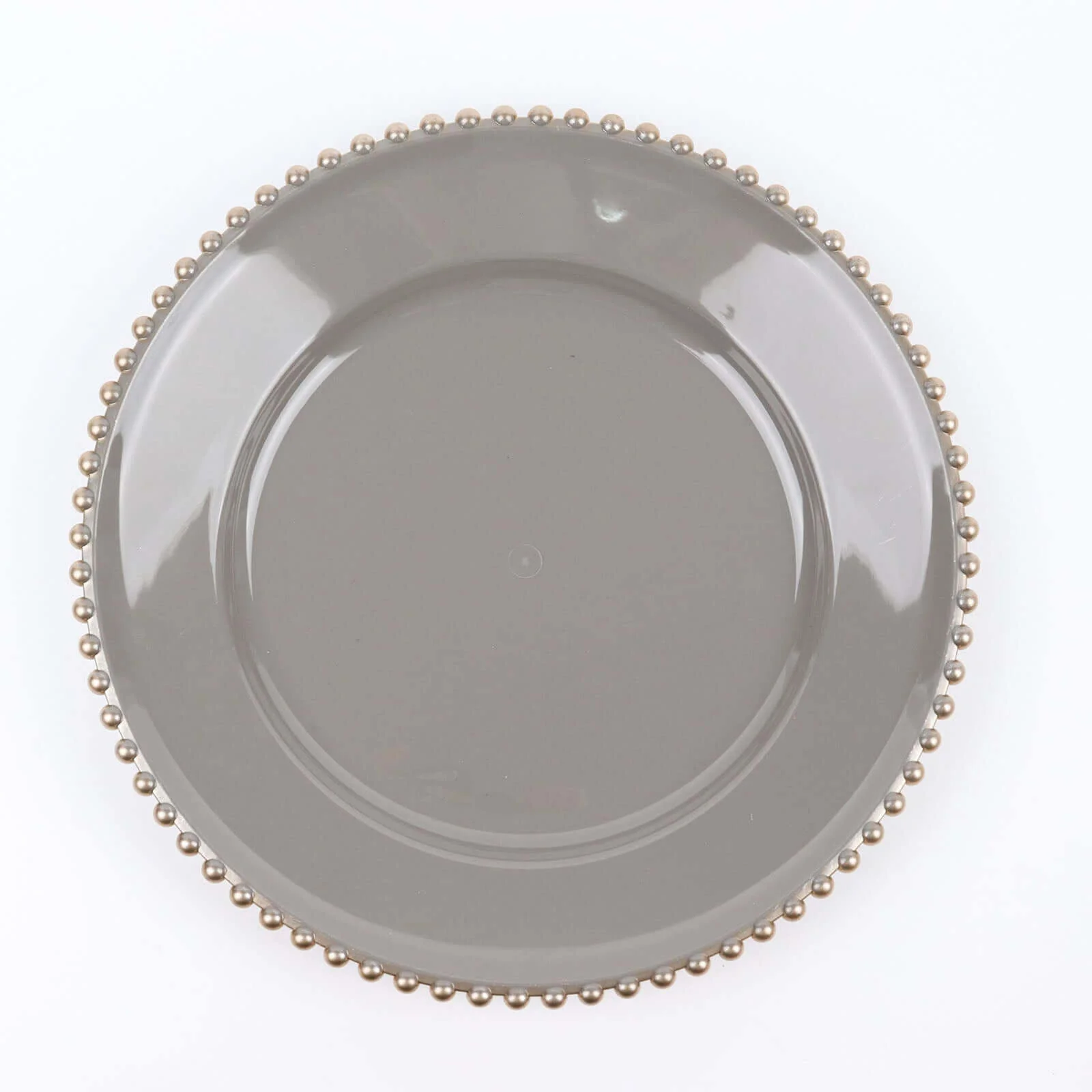 6-Pack Acrylic Round Charger Plates 13" in Charcoal Gray with Gold Beaded Rim, Decorative Dinner Party Charger Tableware - Image 14