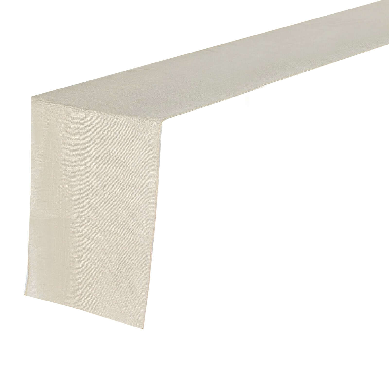 Faux Linen 12"x108" Table Runner Beige - Slubby Textured & Wrinkle Resistant Table Decor - Image 7