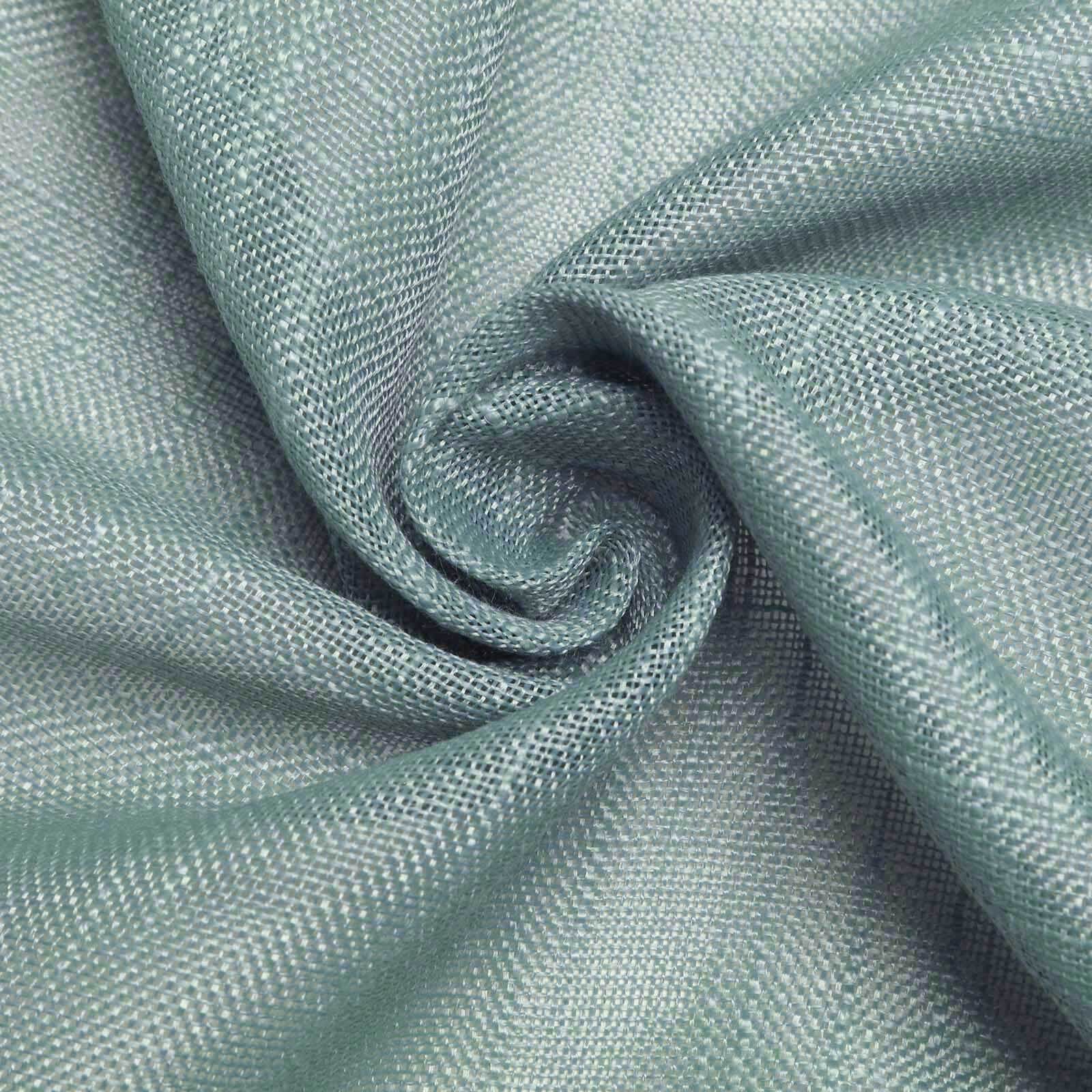 Faux Linen 90"x132" Rectangular Tablecloth Dusty Blue - Slubby Texture Wrinkle-Resistant Seamless Table Cover - Image 7