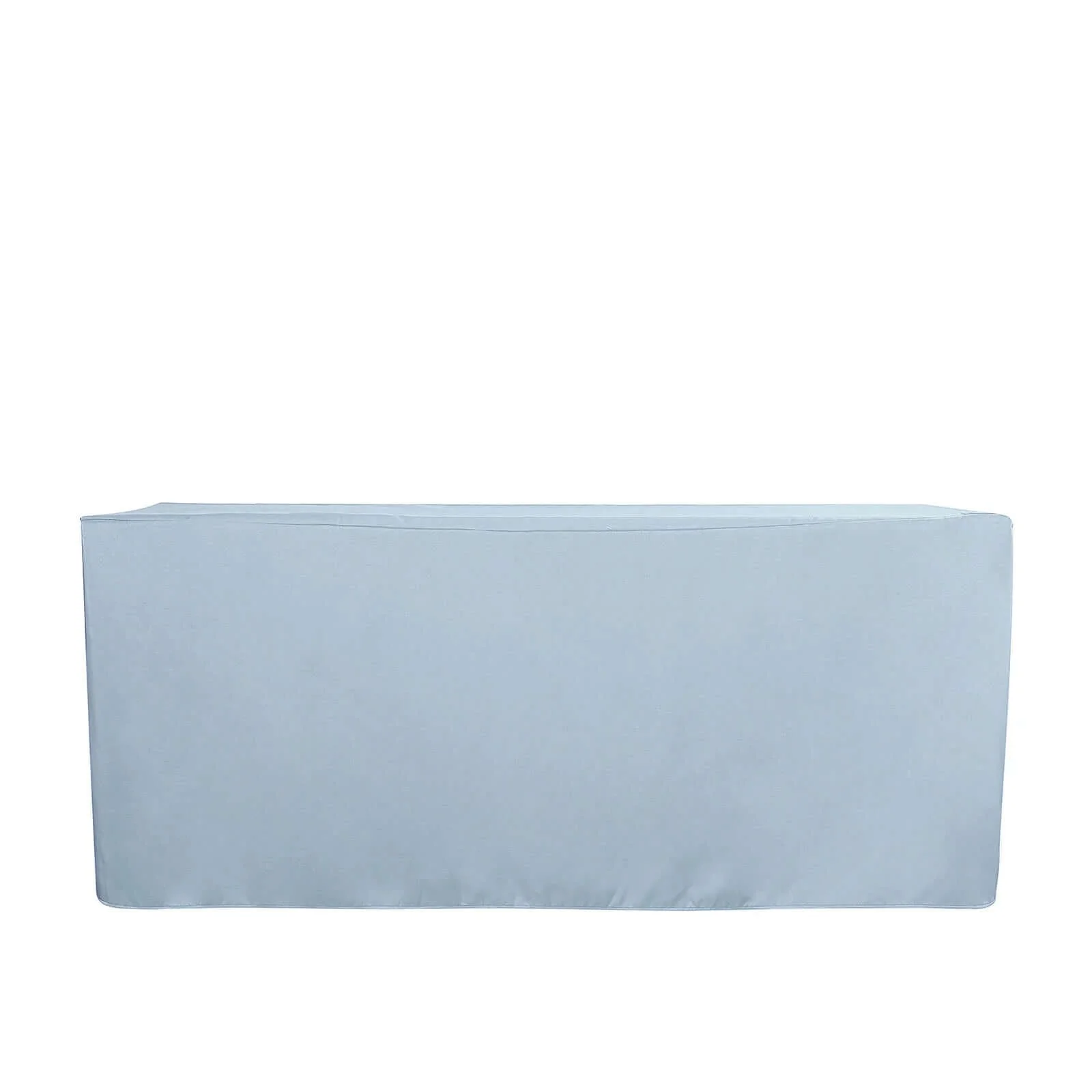 Fitted Polyester 72"x30" Rectangle Tablecloth Dusty Blue - Durable Table Cover - Image 6