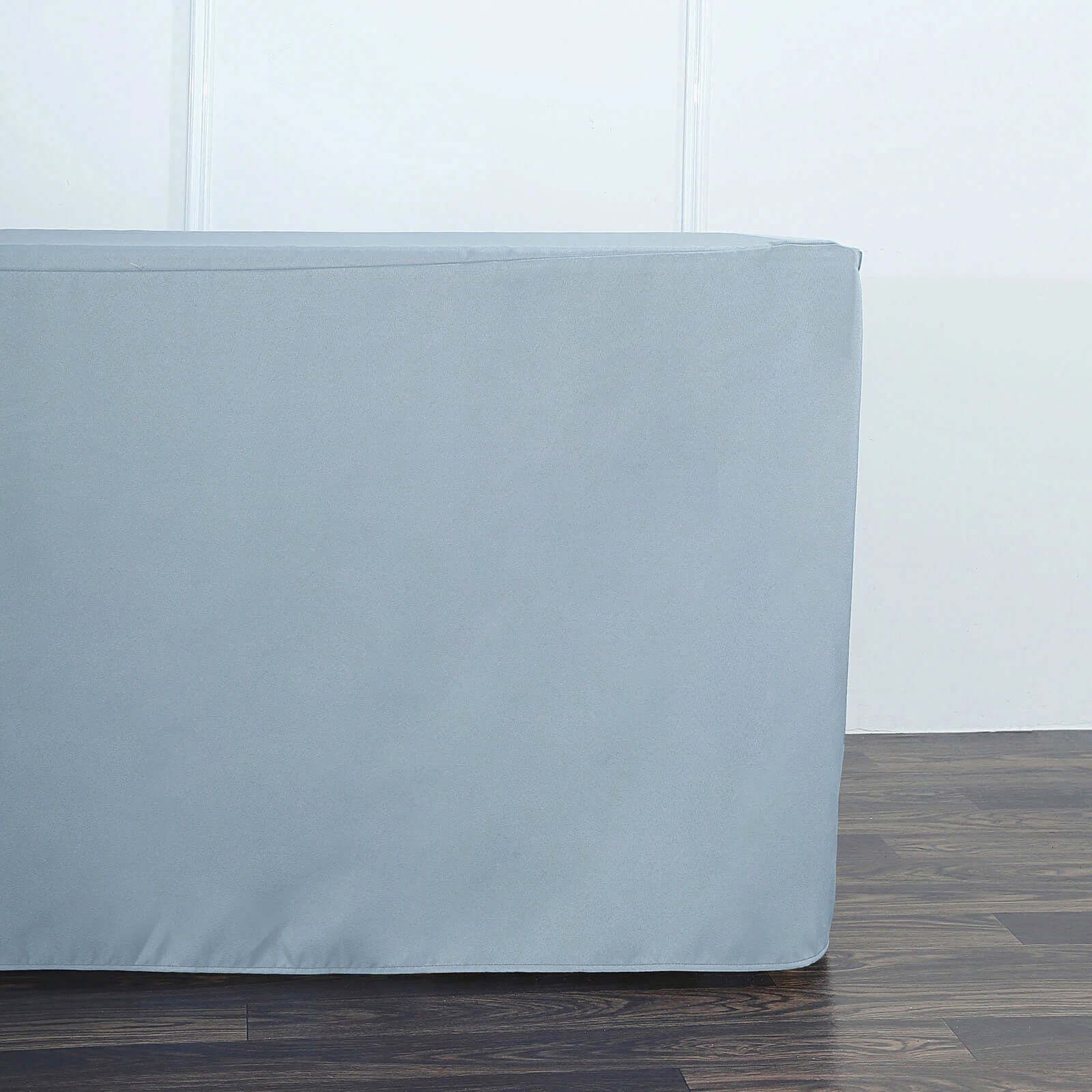 Fitted Polyester 72"x30" Rectangle Tablecloth Dusty Blue - Durable Table Cover - Image 7