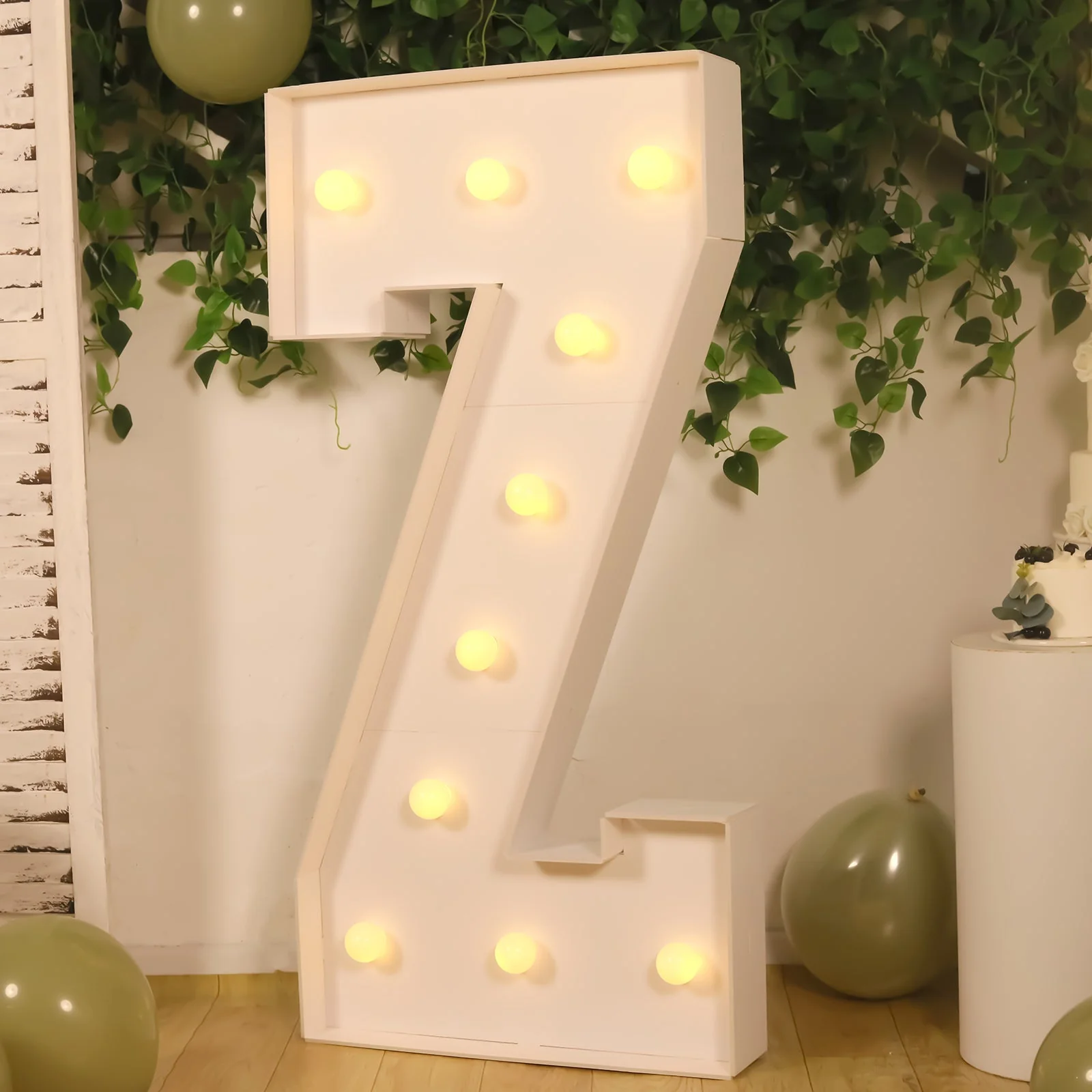 Giant LED Marquee Light Up Letter "Z", White 4ft Pre-Cut Foam Board with 10 Warm White Battery Operated LEDs, Glue Gun and Sticks - Image 2