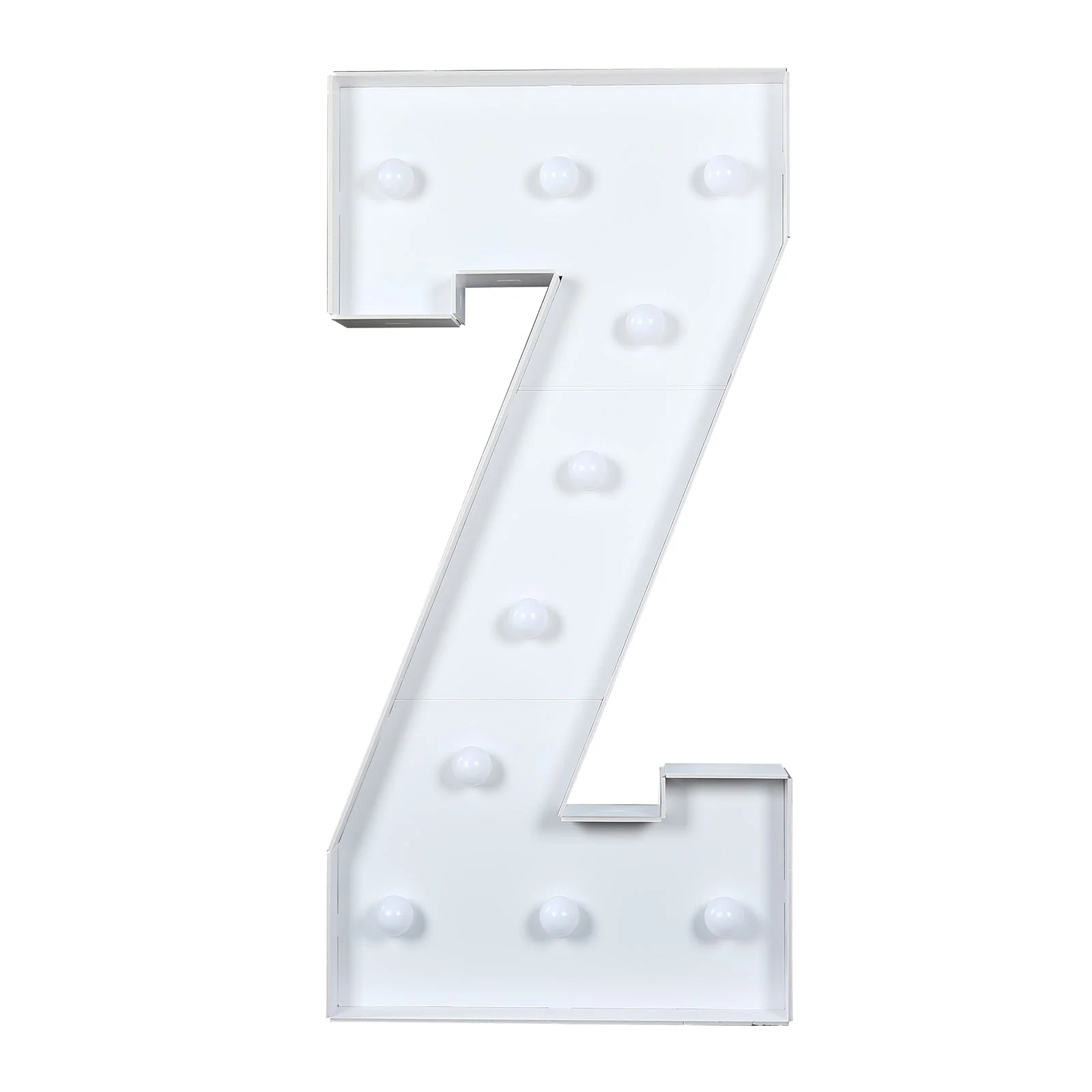 Giant LED Marquee Light Up Letter "Z", White 4ft Pre-Cut Foam Board with 10 Warm White Battery Operated LEDs, Glue Gun and Sticks - Image 7