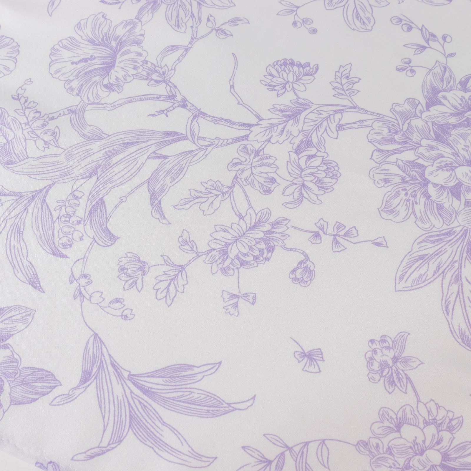 5 Pack Polyester 20"x20" Dinner Napkins White with Lavender Lilac French Toile Pattern - Reusable Floral Cloth Napkins - Image 6