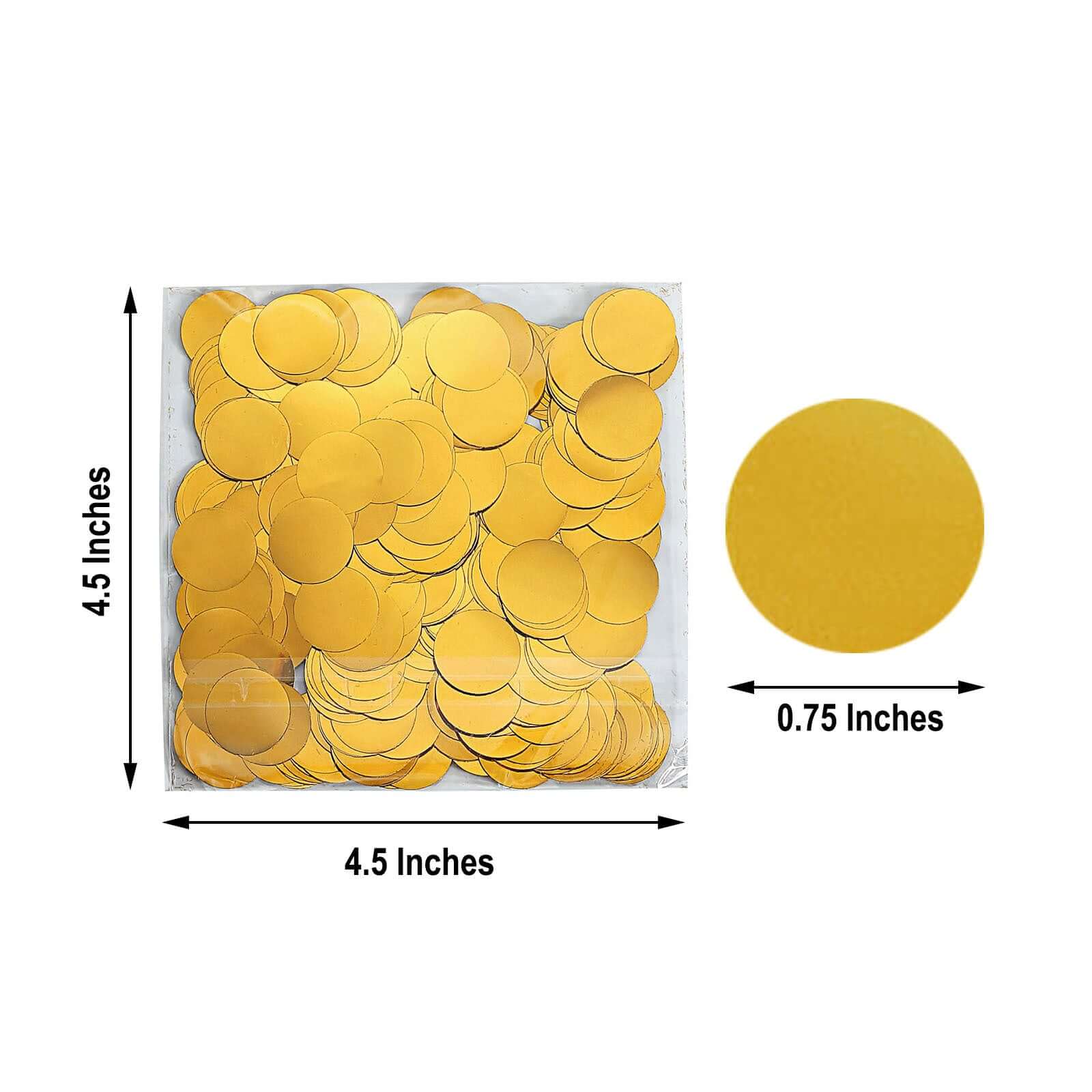 Metallic Round Party Confetti 18G Bag Gold Foil, Balloon Table Confetti Glitter Dots for Festive Weddings Baby Bridal Showers & Events - Image 3