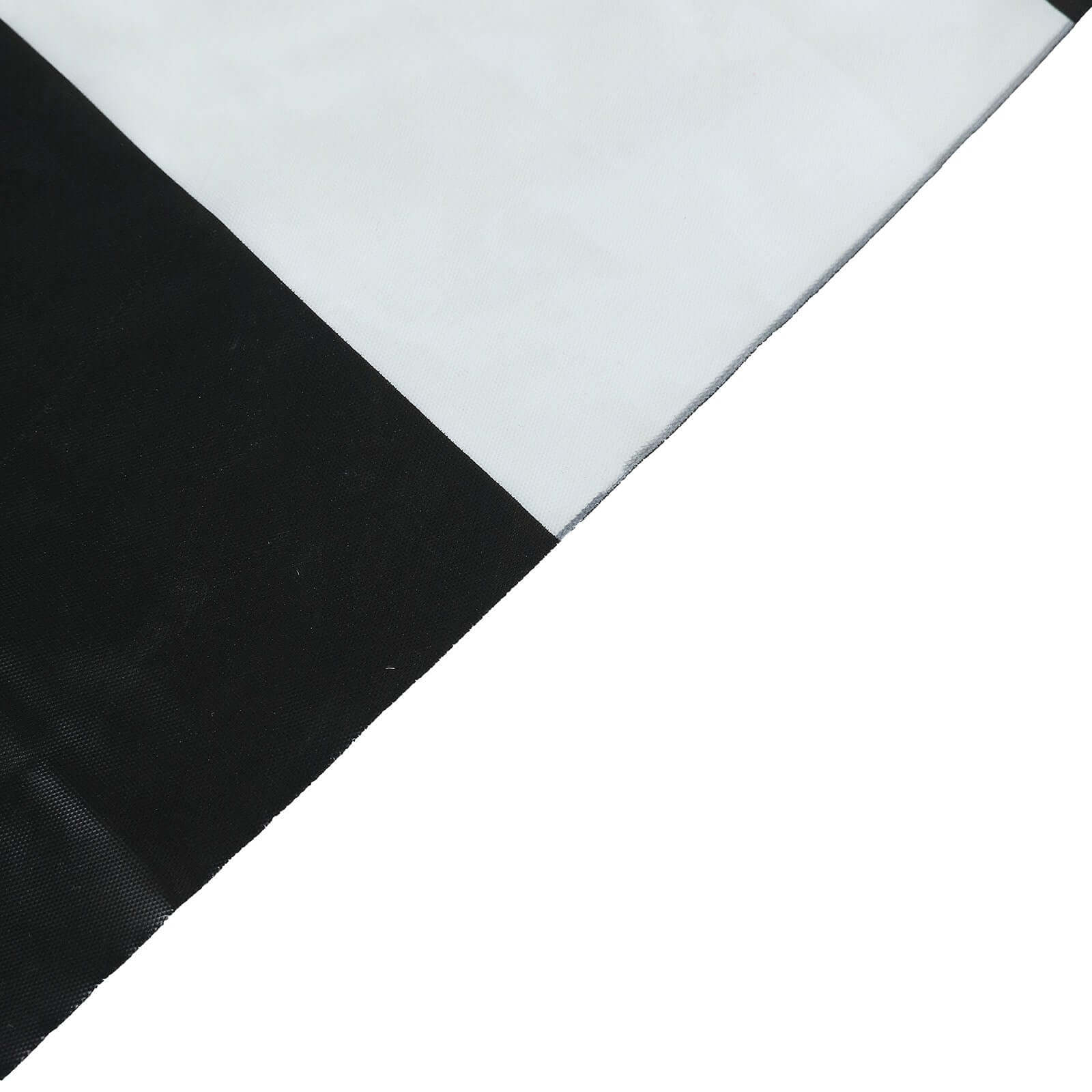 Plastic Table Skirt White/Black Stripe - Reliable Disposable Skirt for Parties 14ft 10 Mil - Image 8