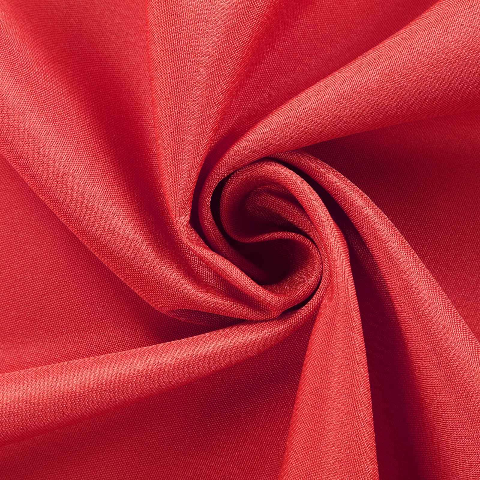 Polyester 108" Round Tablecloth Red - Wrinkle-Resistant Table Cover - Image 7