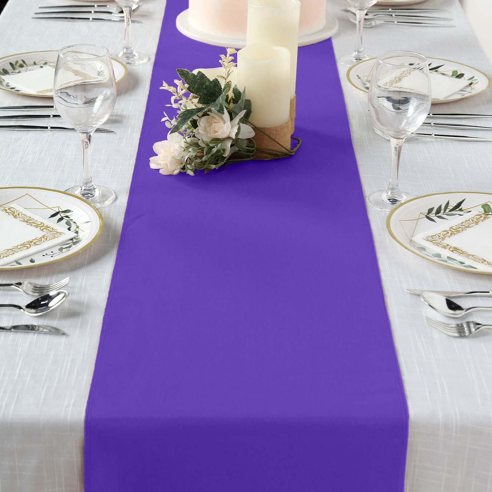 Polyester 12"x108" Table Runner Purple - Durable & Wrinkle-Resistant Table Decor - Image 5