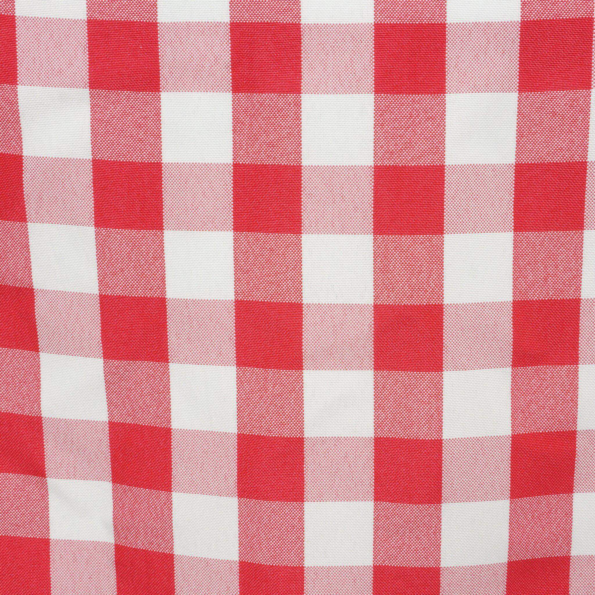 Polyester 14"x108" Table Runner Red/White - Gingham Plaid Design - Image 2