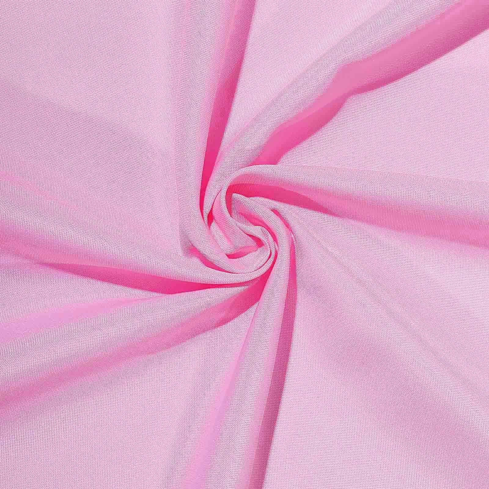 Polyester 90"x90" Table Overlay Square Tablecloth Pink - Wrinkle-Resistant & Durable Table Cover - Image 6
