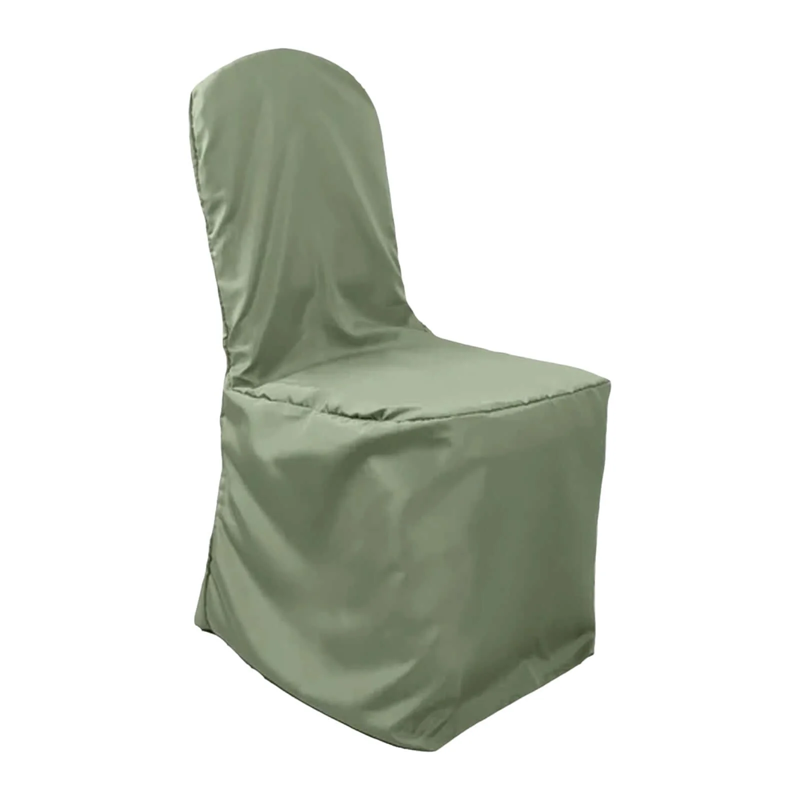 Polyester Slip On Banquet Chair Covers Dusty Sage Green - Stain-Resistant Reusable Durable Fabric - Image 6