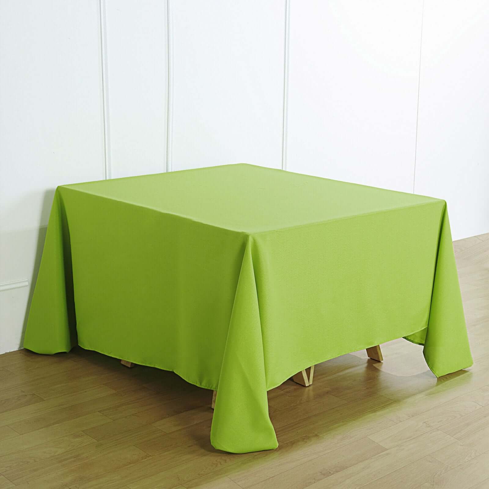 Polyester Square 90"x90" Tablecloth Apple Green - Wrinkle-Resistant & Durable Table Cover - Image 7
