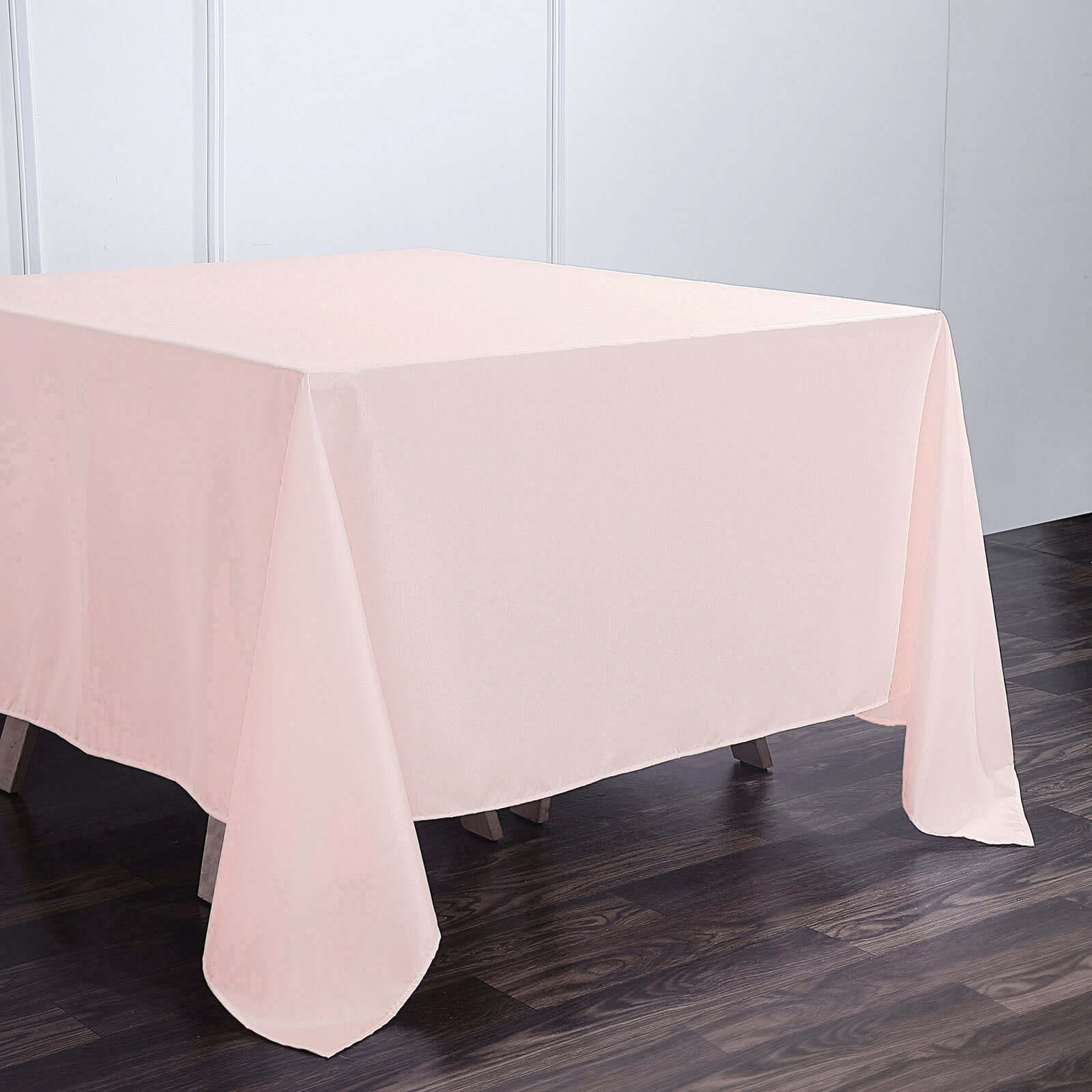 Polyester Square 90"x90" Tablecloth Blush - Wrinkle-Resistant & Durable Table Cover - Image 3