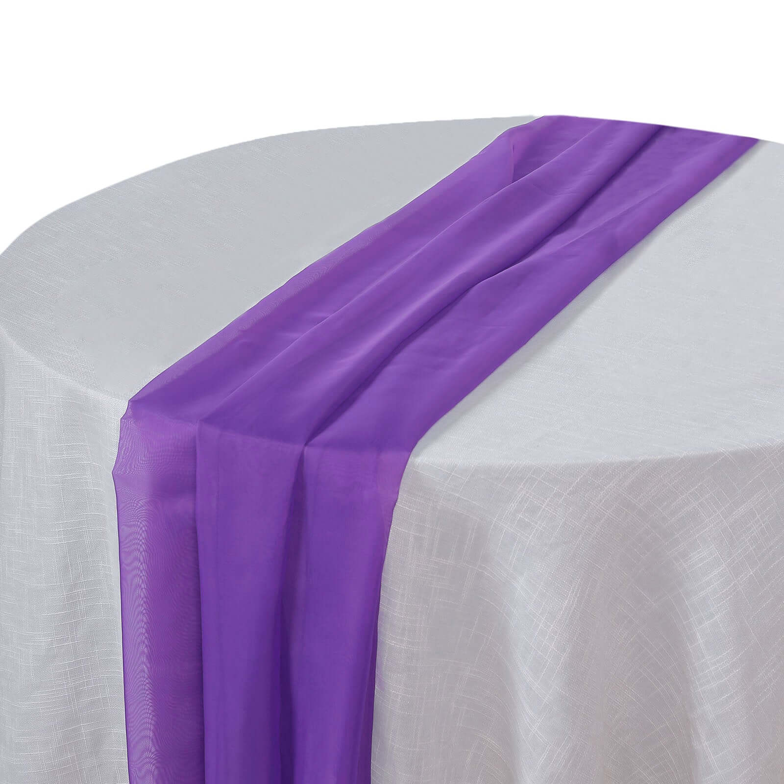 Chiffon 6ft Table Runner Purple - Flowy & Lightweight Table Decor - Image 7