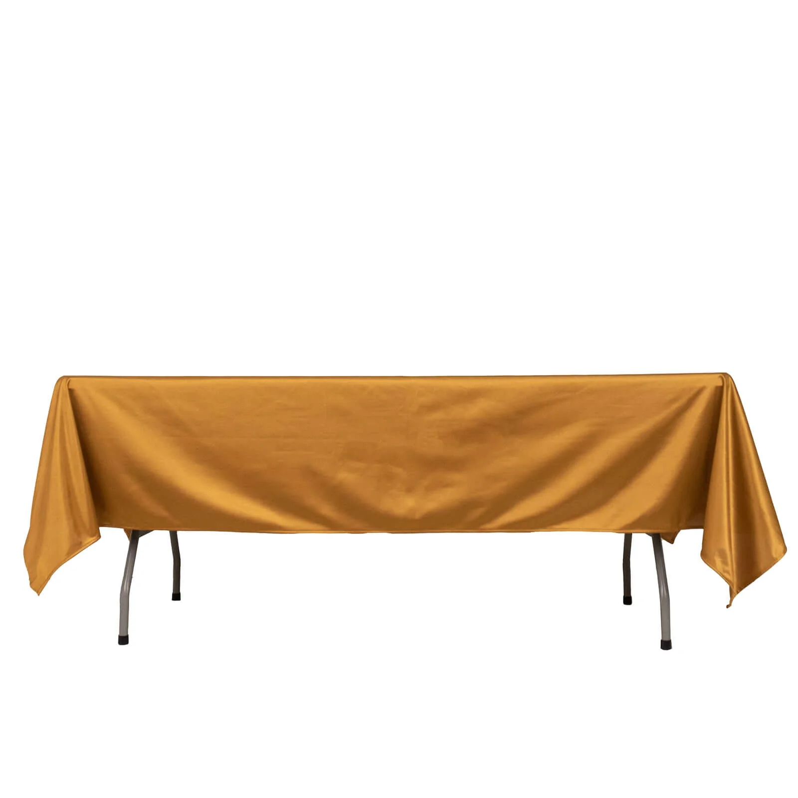 Scuba Rectangular 60"x102" Tablecloth Shimmering Gold - Wrinkle Free, Stain Resistant & Seamless Table Cover for Weddings and Parties - Image 5