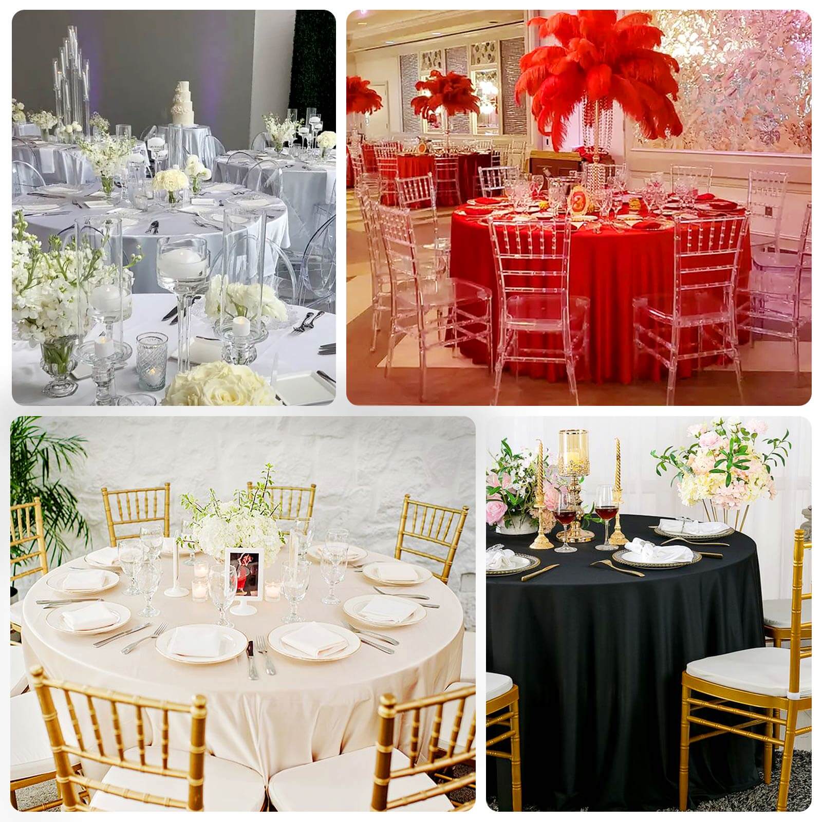 Scuba Round 108" Tablecloth Blush - Wrinkle Free & Stain Resistant Table Cover - Image 5