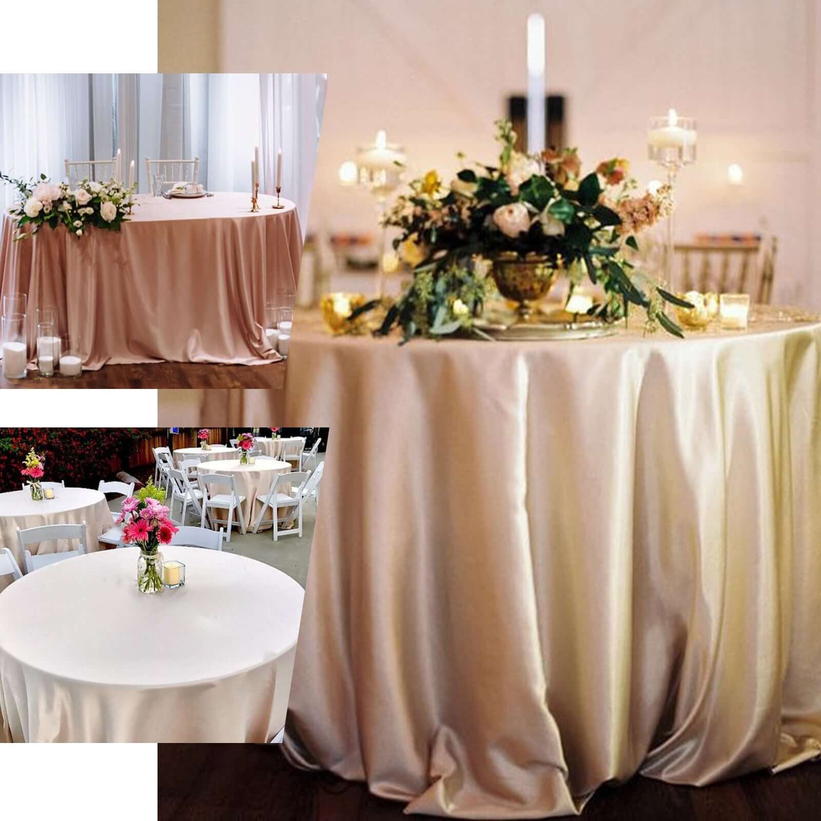 Satin 108" Round Tablecloth Red - Smooth and Lustrous Table Cover - Image 5