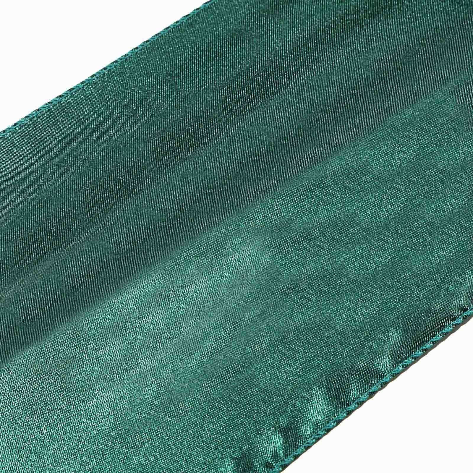 Satin 12"x108" Table Runner Hunter Emerald Green - Stylish Table Linen - Image 3