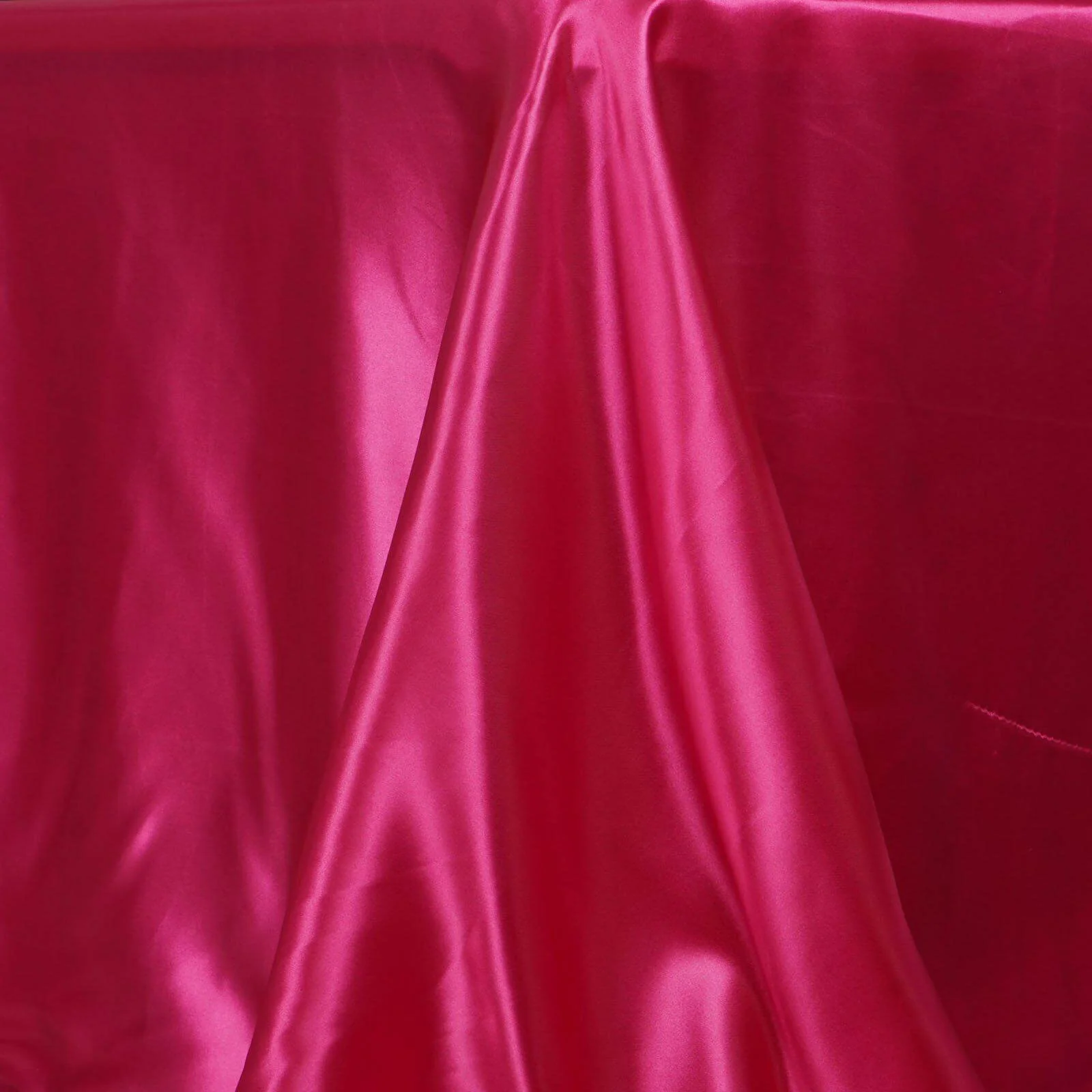 Satin Rectangular 90"x132" Tablecloth Fuchsia - Seamless Table Cover - Image 7