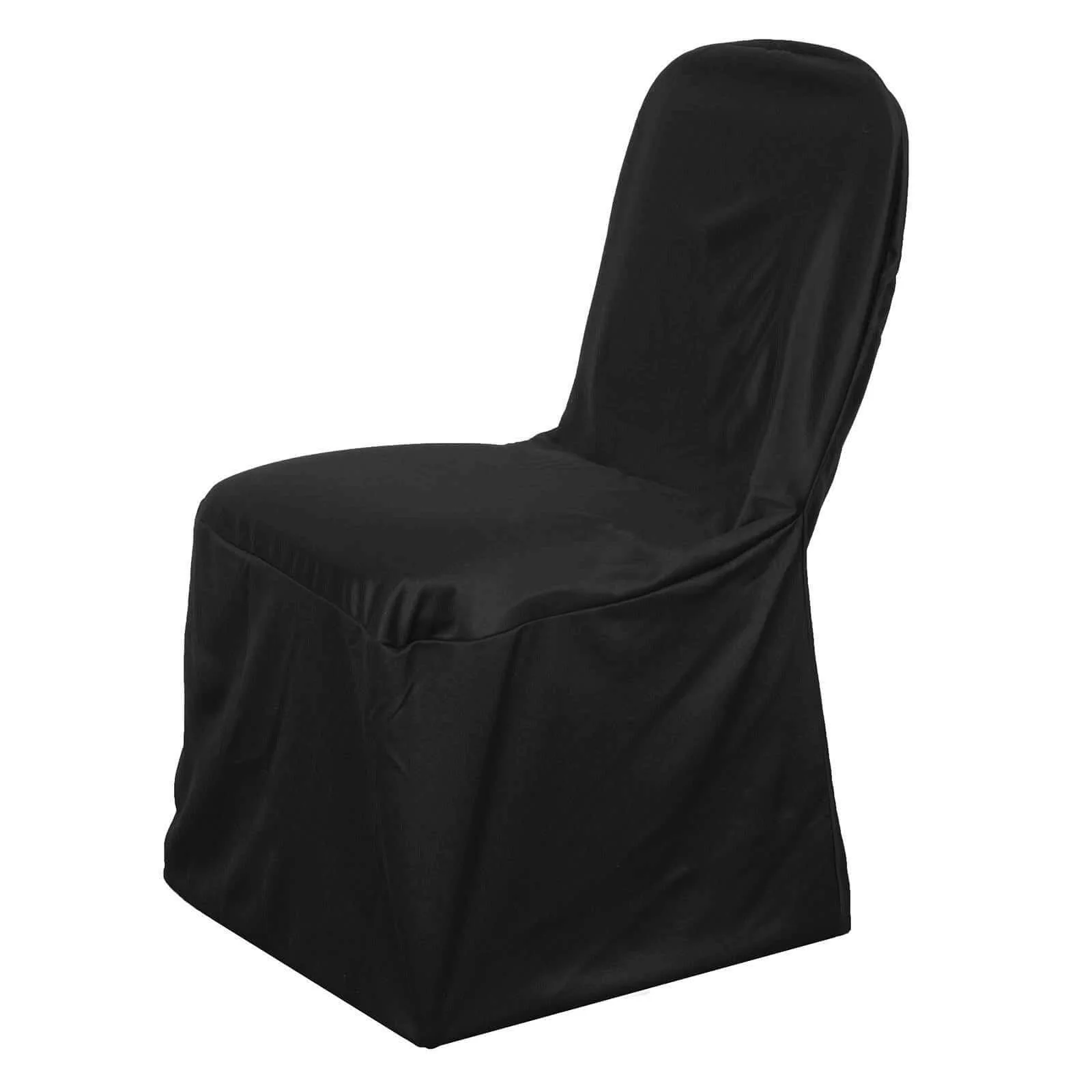 Scuba Stretch Chair Cover Black for Banquet Chairs Slim Fit Design - Wrinkle Free and Durable Slipcover - Image 8