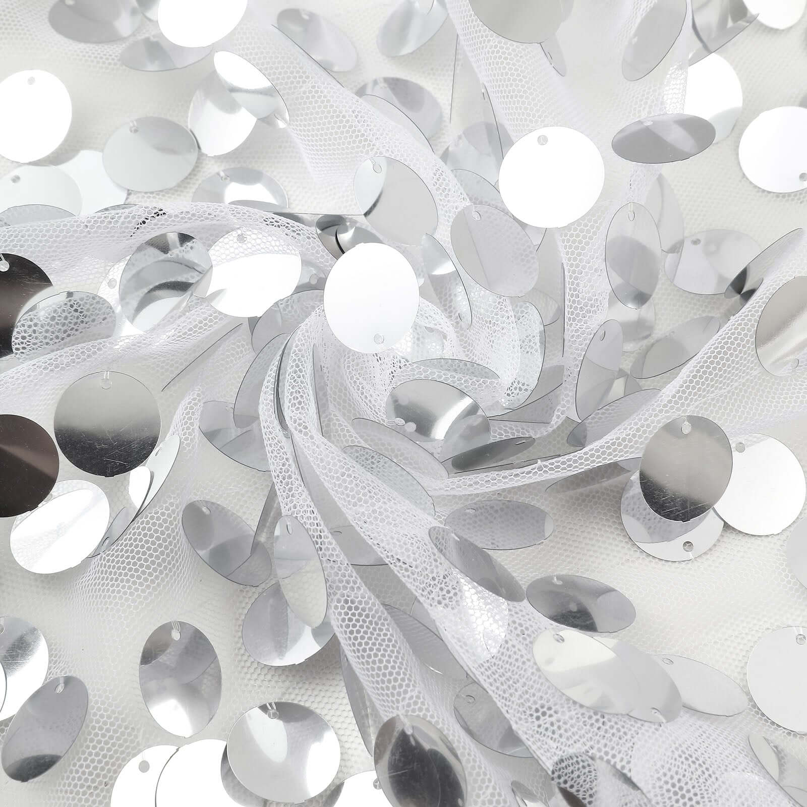 Sequin Chair Slipcover Big Payette Design for Chiavari Chairs Silver - Glittering Chair Back Cover - Image 7