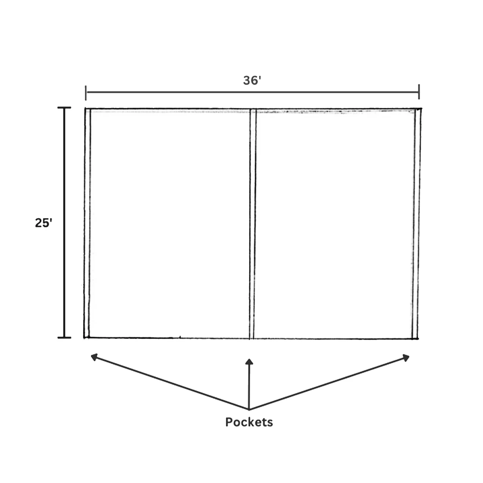 White Stretch Spandex Tent Ceiling Drape – 25ft x 36ft 180GSM Wrinkle-Free Fabric Ceiling Liner with Pole Pockets, Premium - Image 3