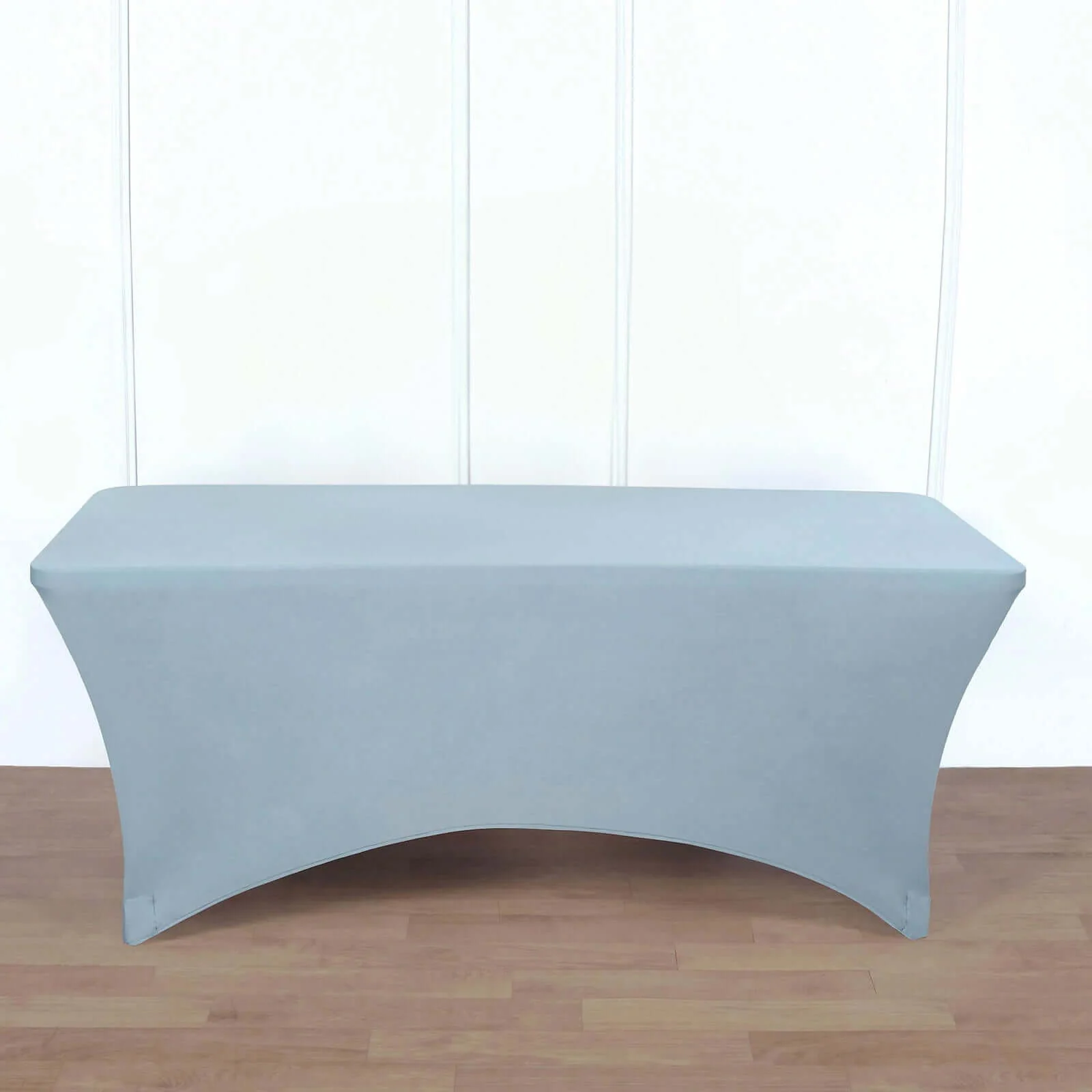 Stretch Spandex 6ft Rectangle Tablecloth Dusty Blue - Durable Form-Fitting Table Cover for Events & Presentations - Image 6