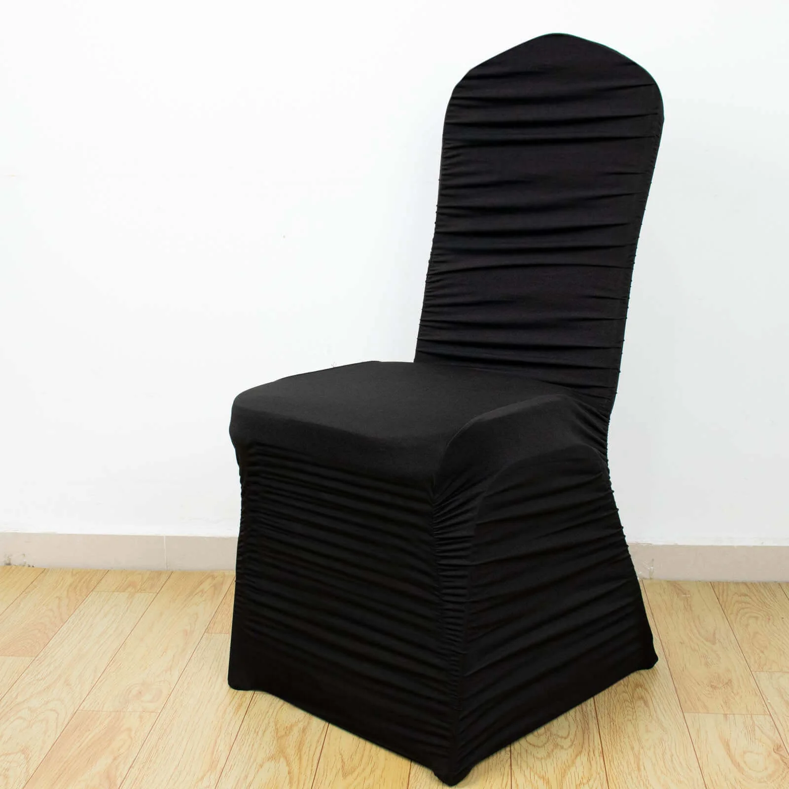 Stretch Spandex Chair Cover Rouge for Banquet Chairs Black - Fitted Slip-On Slipcover - Image 8