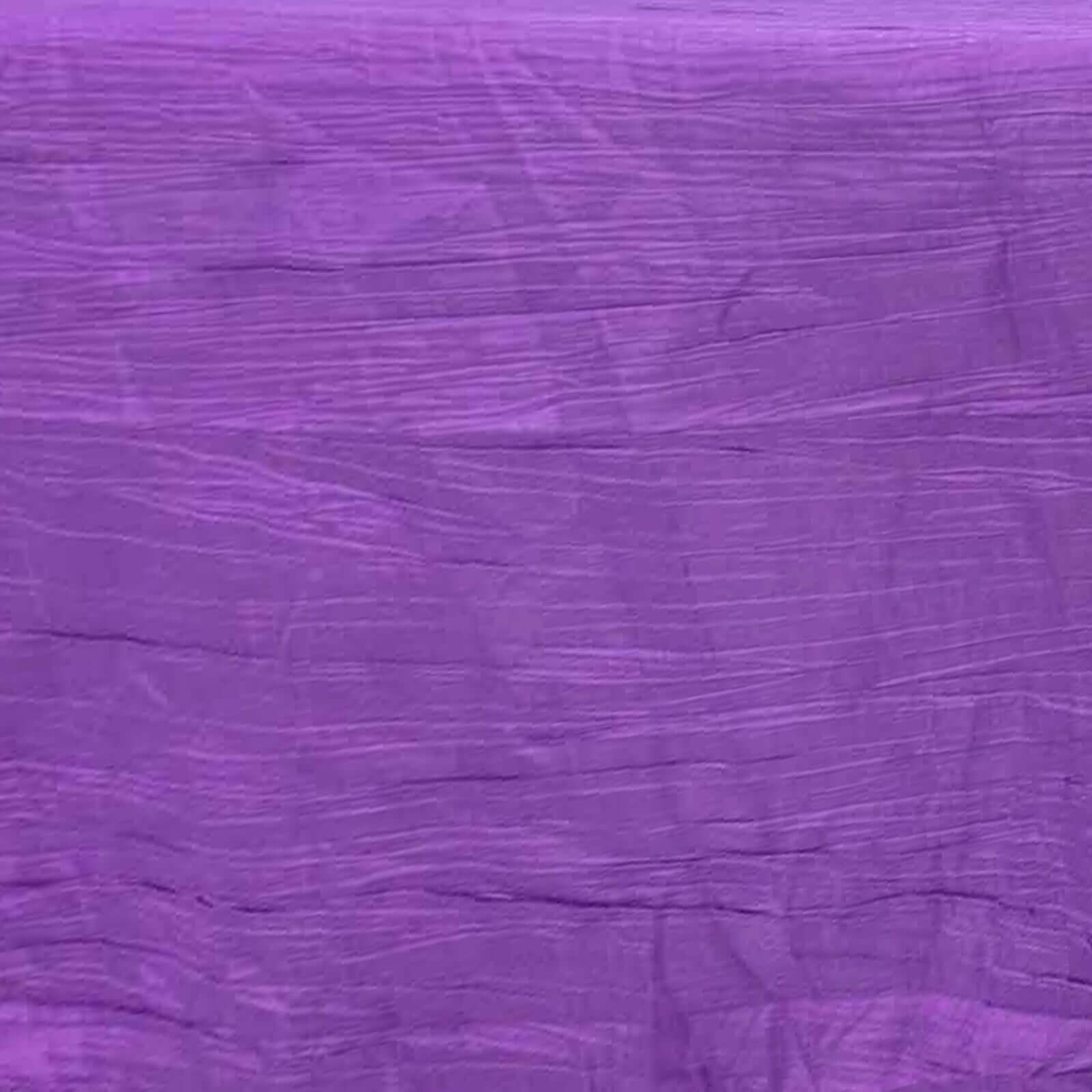 Taffeta 120" Round Tablecloth Purple - Seamless Accordion Crinkle Table Cover - Image 8